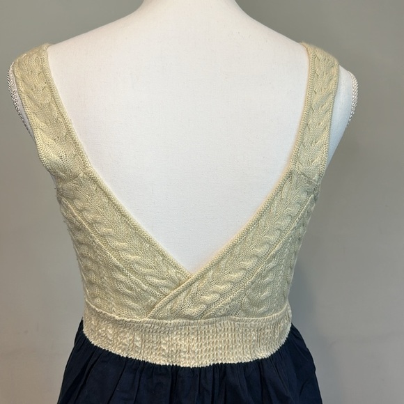 Free People Cable Knit V Neck Fit and Flare Dress - Picture 8 of 10